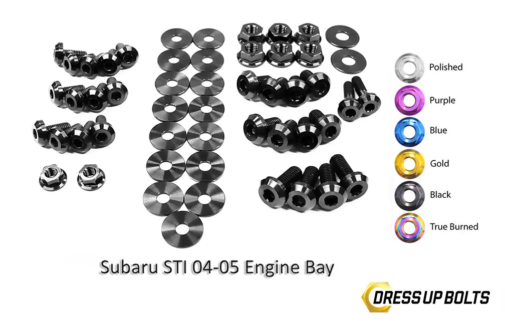 Titanium Engine Bay Dress-Up Bolt Kit 2002-2005 WRX and STi