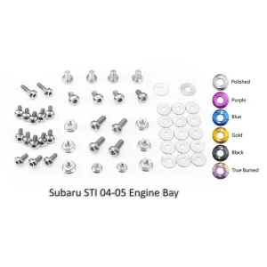 Titanium Engine Bay Dress-Up Bolt Kit 2002-2005 WRX and STi