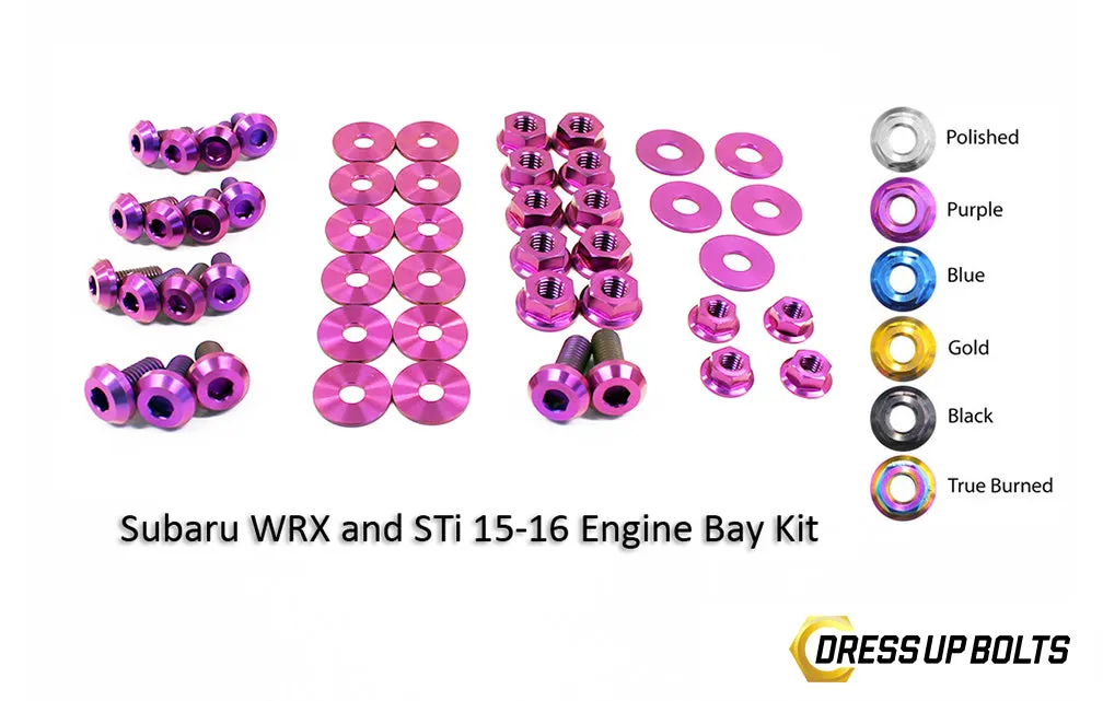 Titanium Engine Bay Dress-Up Bolt Kit 2015-2021 WRX