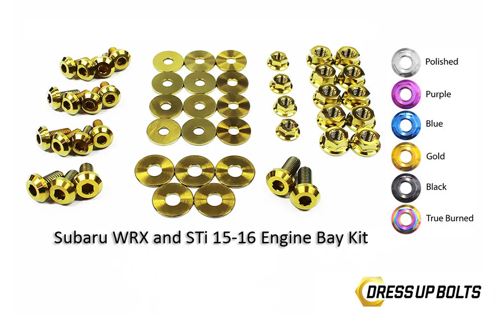 Titanium Engine Bay Dress-Up Bolt Kit 2015-2021 WRX