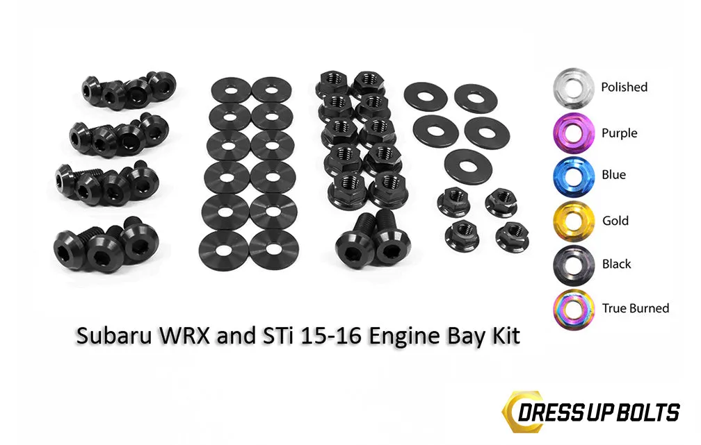 Titanium Engine Bay Dress-Up Bolt Kit 2015-2021 WRX