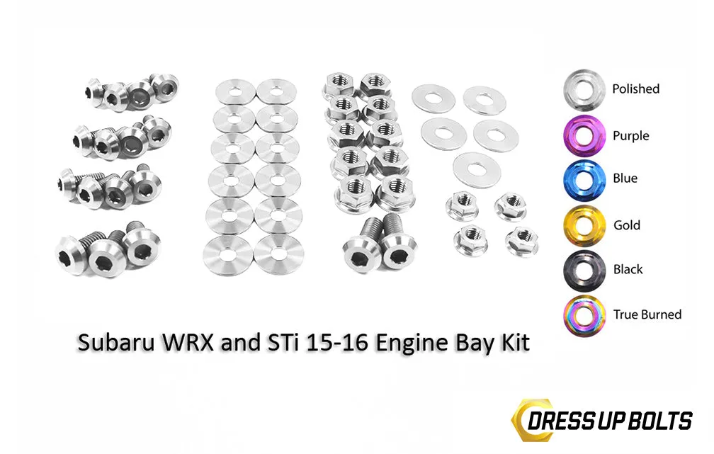 Titanium Engine Bay Dress-Up Bolt Kit 2015-2021 WRX