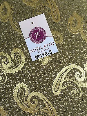 Two Toned Paisley Satin Jacquard Dress Fabric 58" Wide M116 Mtex