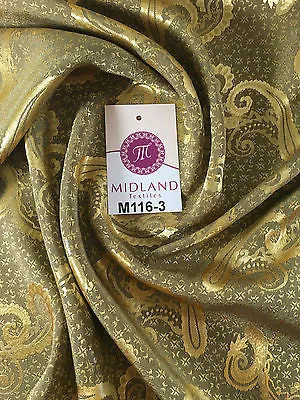 Two Toned Paisley Satin Jacquard Dress Fabric 58" Wide M116 Mtex