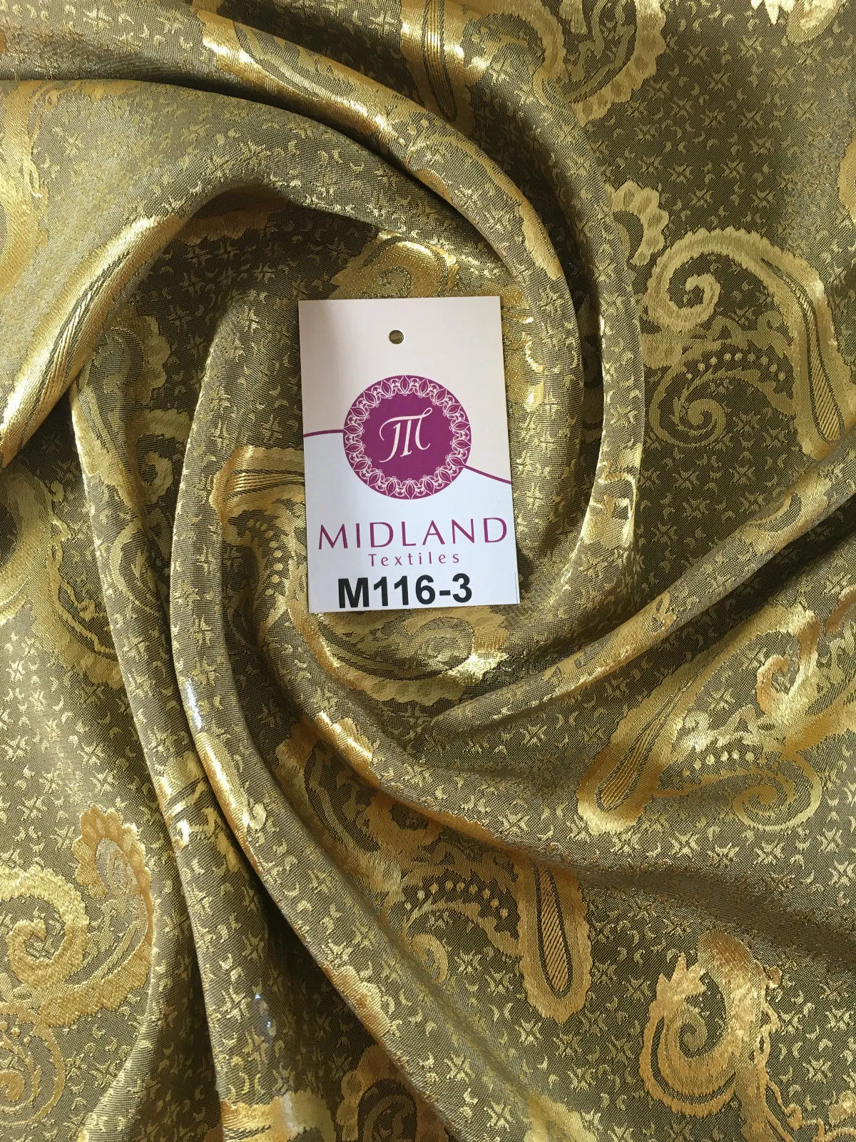 Two Toned Paisley Satin Jacquard Dress Fabric 58" Wide M116 Mtex