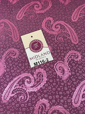 Two Toned Paisley Satin Jacquard Dress Fabric 58" Wide M116 Mtex