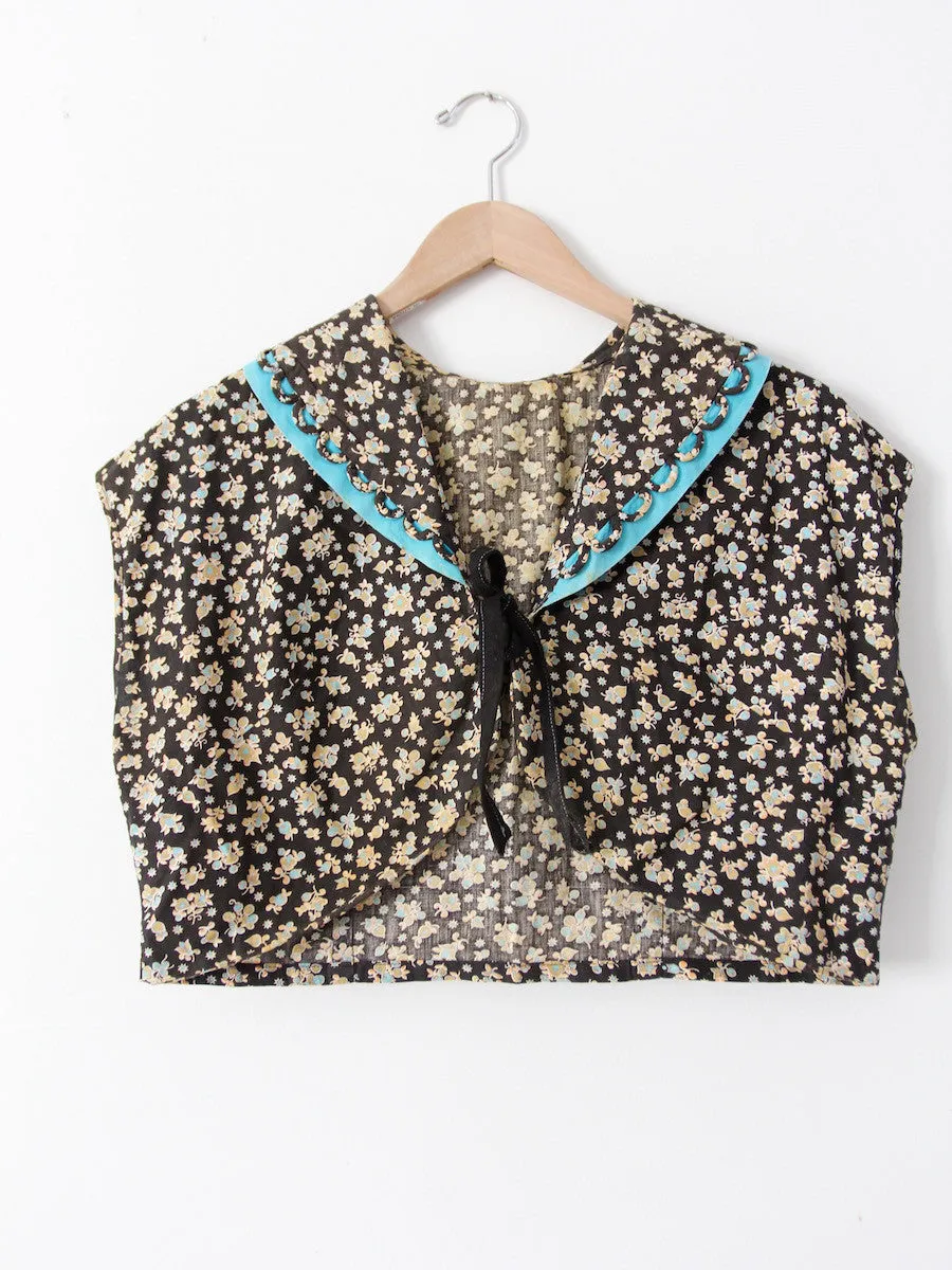 vintage 30s cotton bed jacket