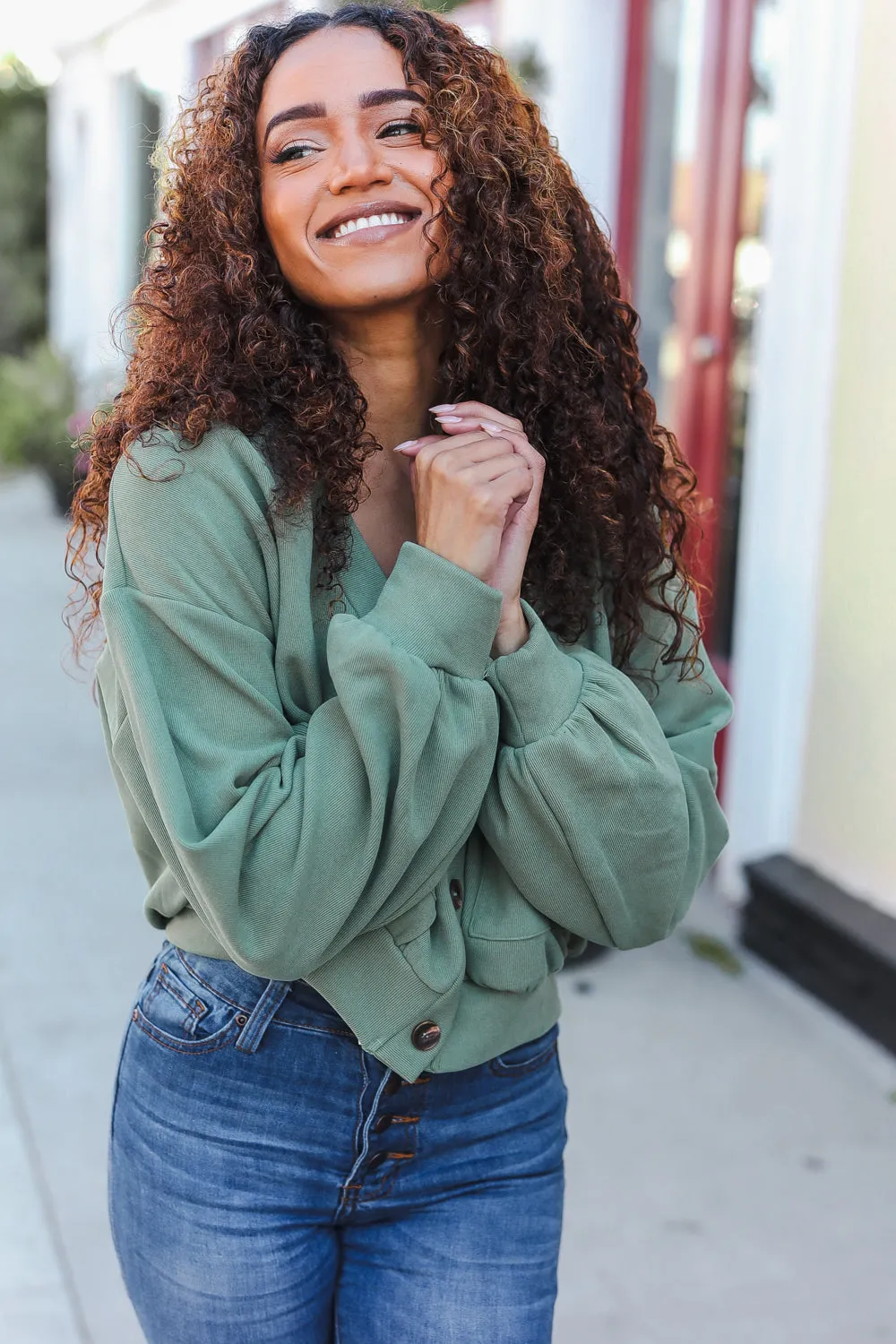 Weekend Ready Lime Green Boyfriend Button Down Cropped Jacket