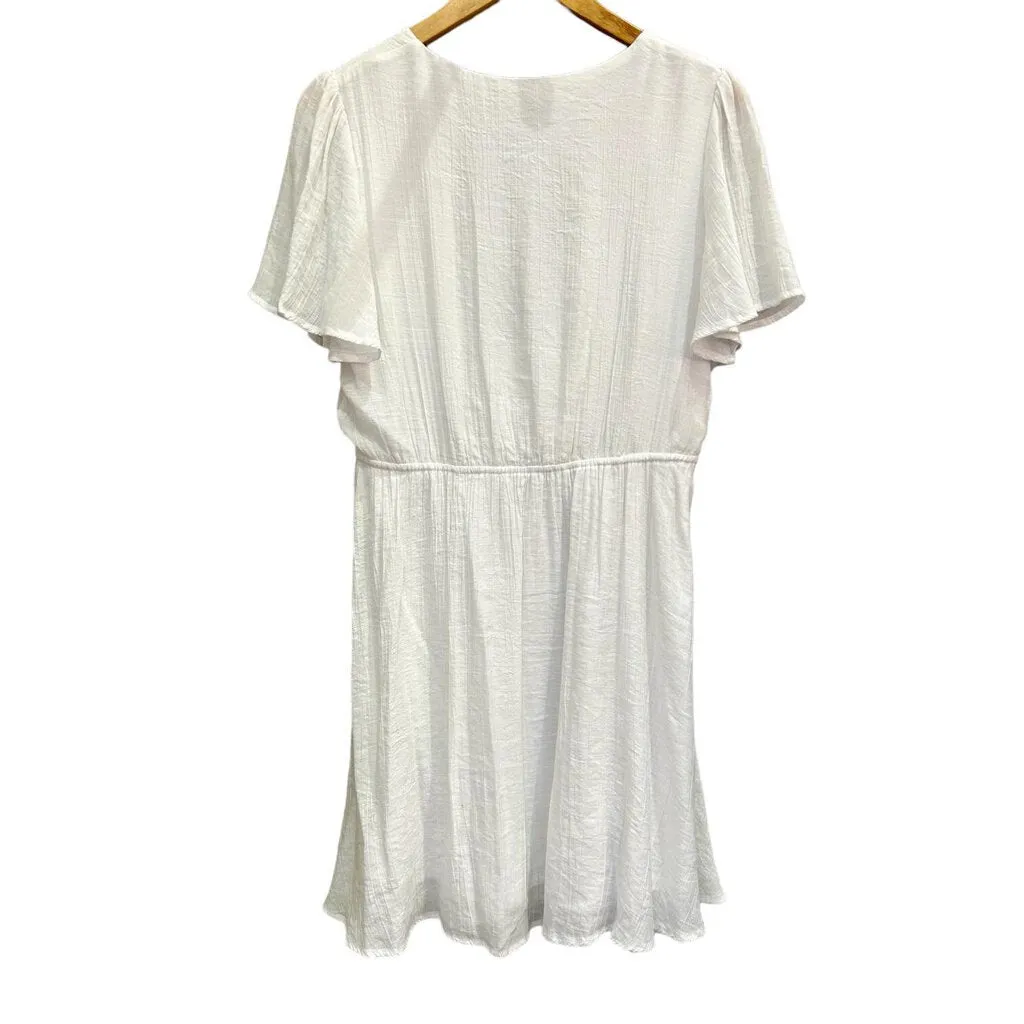 Wishlist Slip on White Midi Dress - Size Medium