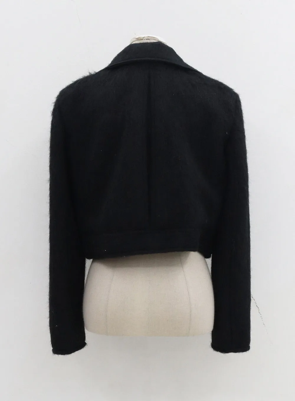 Wool Blend Zipper Cropped Jacket CD29