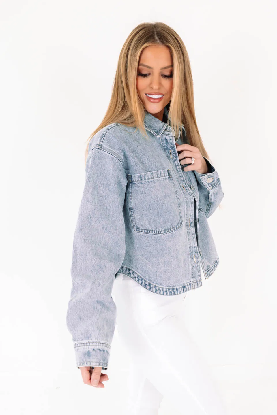 Z Supply All Day Cropped Denim Jacket - Sun Bleached